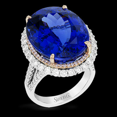 Color Ring in 18k Gold with Diamonds