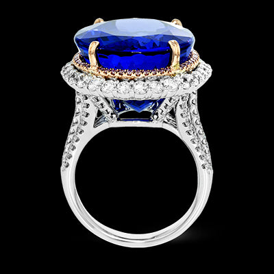 Color Ring in 18k Gold with Diamonds