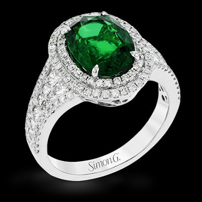 Color Ring in 18k Gold with Diamonds