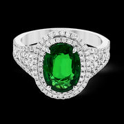 Color Ring in 18k Gold with Diamonds