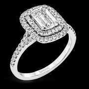 Engagement Ring in 18k Gold with Diamonds