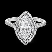 Engagement Ring in 18k Gold with Diamonds