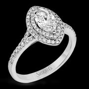 Engagement Ring in 18k Gold with Diamonds