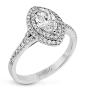 Engagement Ring in 18k Gold with Diamonds