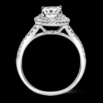 Engagement Ring in 18k Gold with Diamonds