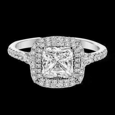 Engagement Ring in 18k Gold with Diamonds