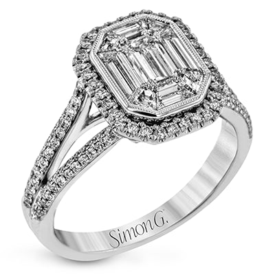 Engagement Ring in 18k Gold with Diamonds