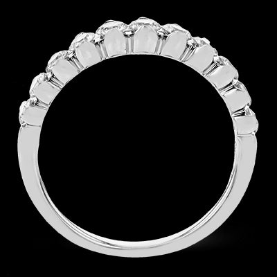 Wedding Band in 18k Gold with Diamonds