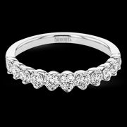 Wedding Band in 18k Gold with Diamonds