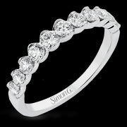 Wedding Band in 18k Gold with Diamonds