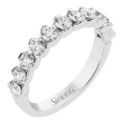 Wedding Band in 18k Gold with Diamonds