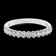 Wedding Band in 18k Gold with Diamonds