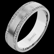 Men Ring in 14k Gold with Diamonds