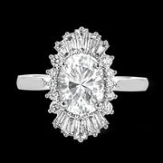 Engagement Ring in 18k Gold with Diamonds