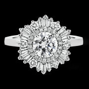 Engagement Ring in 18k Gold with Diamonds