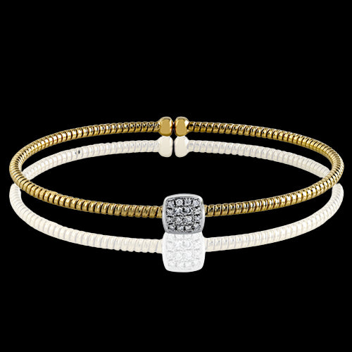 Bangle in 18k Gold with Diamonds