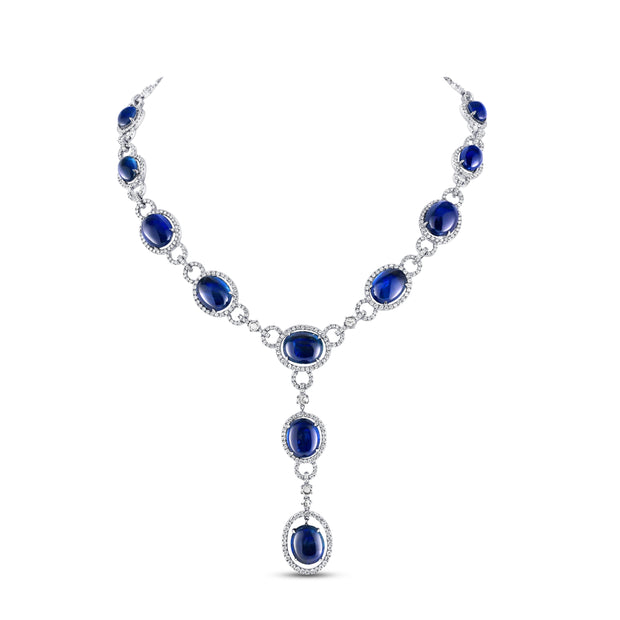 Uneek Precious Collection Sapphire Drop Necklace