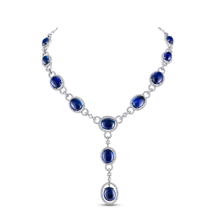 Uneek Precious Collection Sapphire Drop Necklace