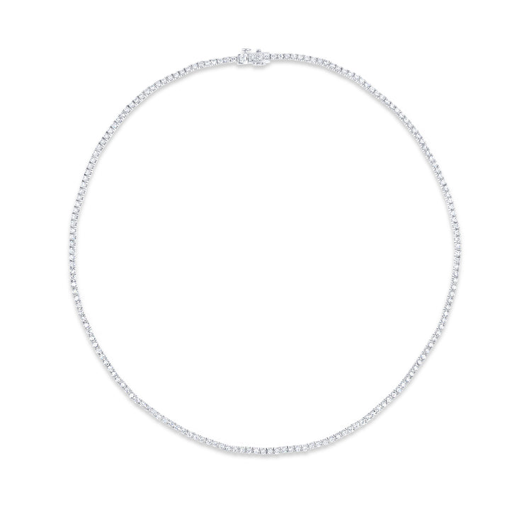 Uneek Tennis Collection 1-Row Round Diamond Tennis Necklace