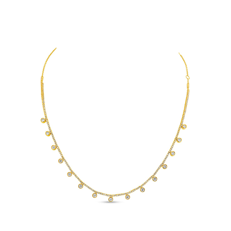 Uneek Cascade Collection Charm Necklace