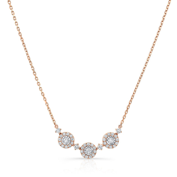 Uneek Three-Stone Fashion Necklace