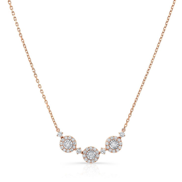 Uneek Three-Stone Fashion Necklace