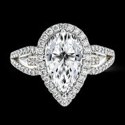 Engagement Ring in 18k Gold with Diamonds