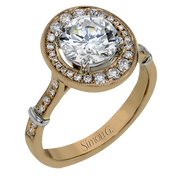 Engagement Ring in 18k Gold with Diamonds