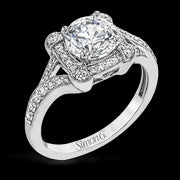 Engagement Ring in 18k Gold with Diamonds