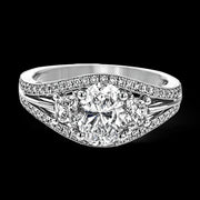 Engagement Ring in 18k Gold with Diamonds