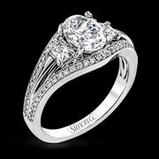 Engagement Ring in 18k Gold with Diamonds