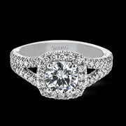 Engagement Ring in 18k Gold with Diamonds