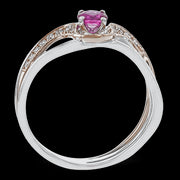 Color Ring in 18k Gold with Diamonds