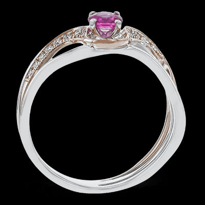 Color Ring in 18k Gold with Diamonds