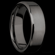 7 mm wide Beveled Tantalum Noir band.