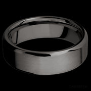 7 mm wide Beveled Tantalum Noir band.