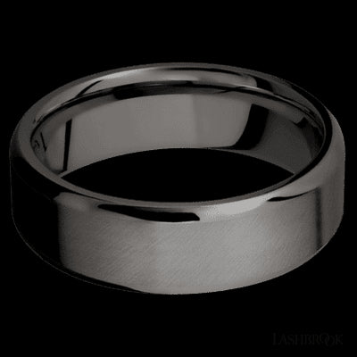 7 mm wide Beveled Tantalum Noir band.