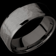 8 mm wide Beveled Tantalum Noir band.
