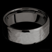 8 mm wide Beveled Tantalum Noir band.
