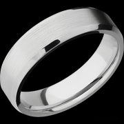 6 mm wide Beveled Platinum band.