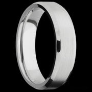 6 mm wide Beveled Platinum band.