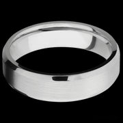 6 mm wide Beveled Platinum band.