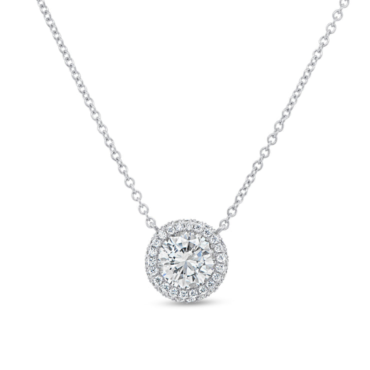 Uneek Signature Collection Halo Round Diamond Fashion Pendant