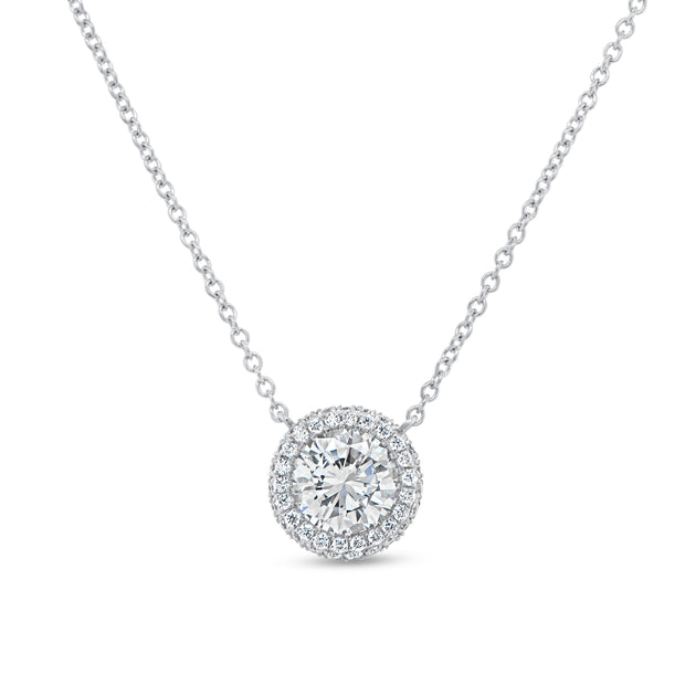 Uneek Signature Collection Halo Round Diamond Fashion Pendant