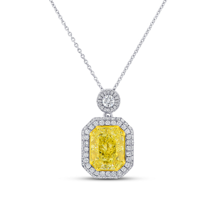 Uneek Natureal Collection Radiant Diamond Drop Pendant