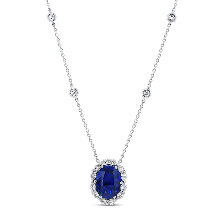 Uneek Precious Collection Halo Drop Pendant