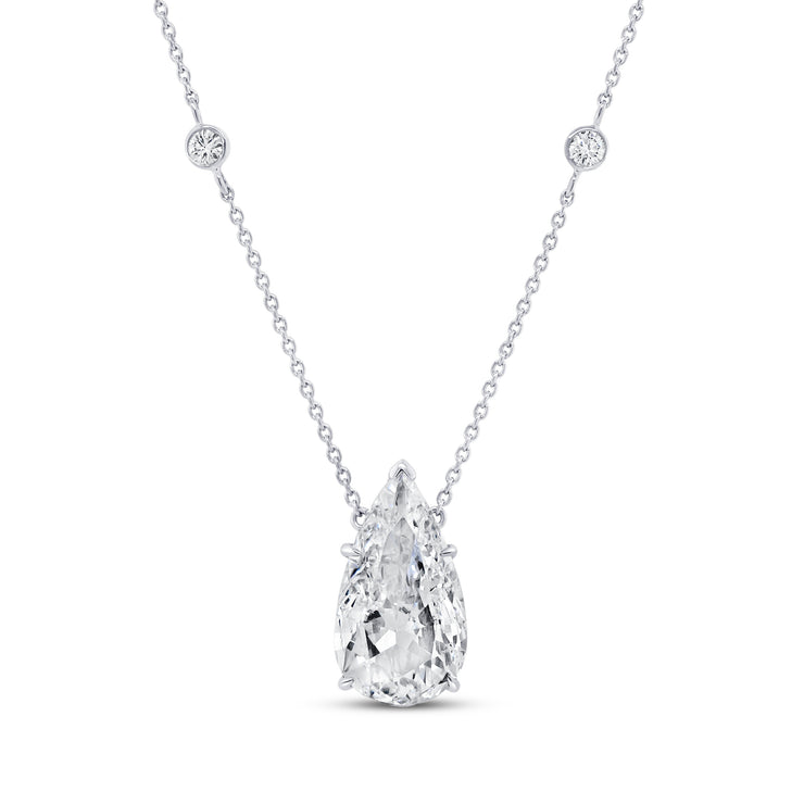 Uneek Timeless Collection Pear Shaped Diamond Drop Pendant