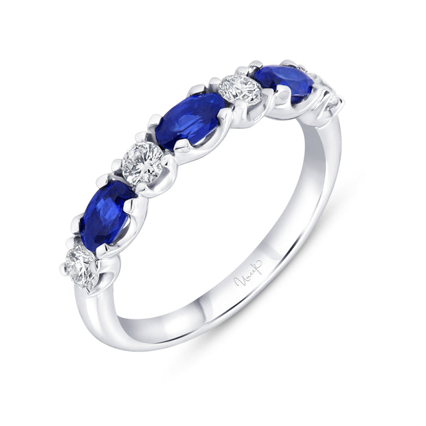 Uneek Precious Collection Oval Shaped Sapphire Stackable Ring