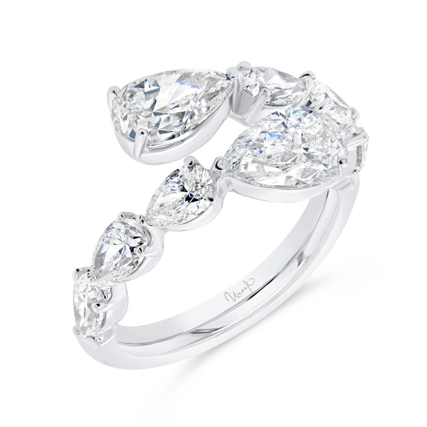 Uneek Timeless Collection Bypass Pear-Fancy Diamond Fashion Ring