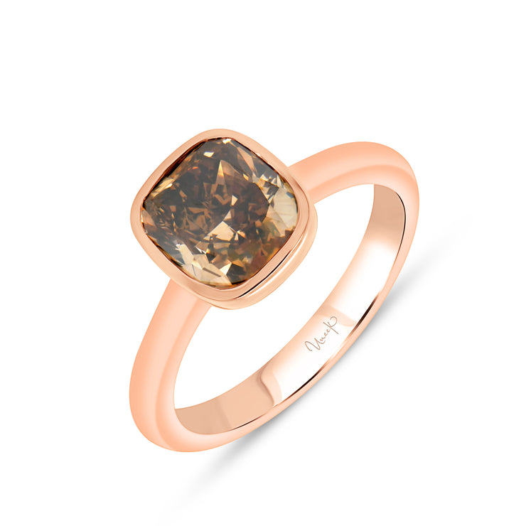 Uneek Natureal Collection Bezel Engagement Ring